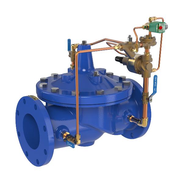 Válvula combinada de contrapresión y cierre de solenoide