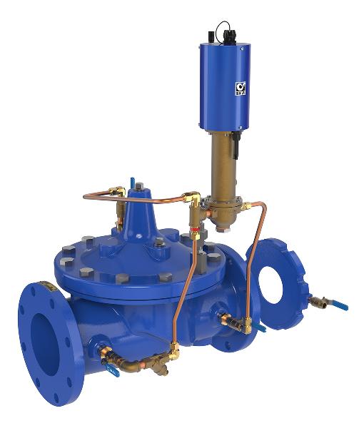 Válvula de control de caudal accionada electrónicamente
