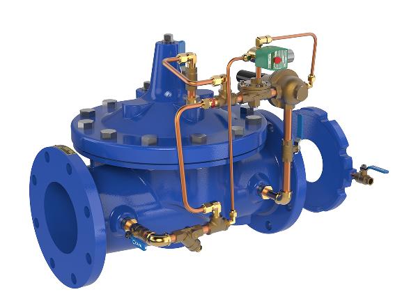 Controlador de caudal y cierre de solenoide